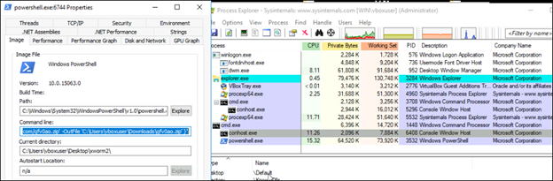 Il file bat contiene il comando PowerShell per decriptare lo ZIP