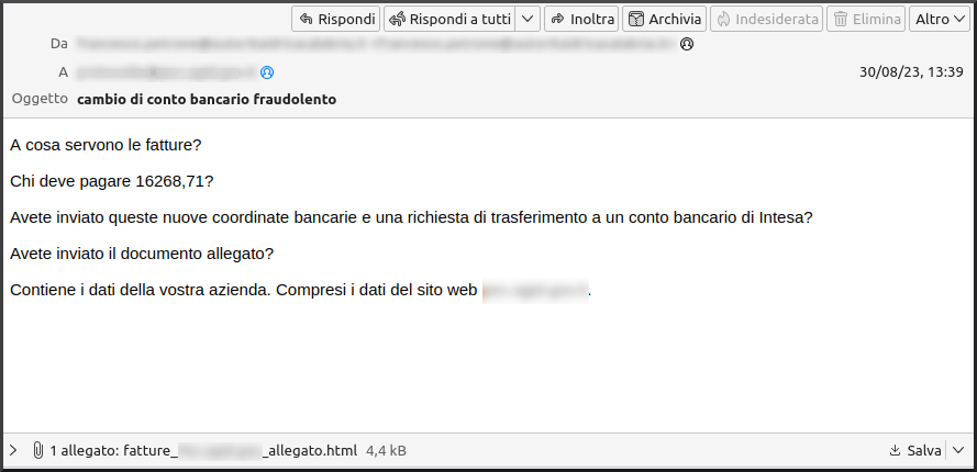 email fraudolenta 